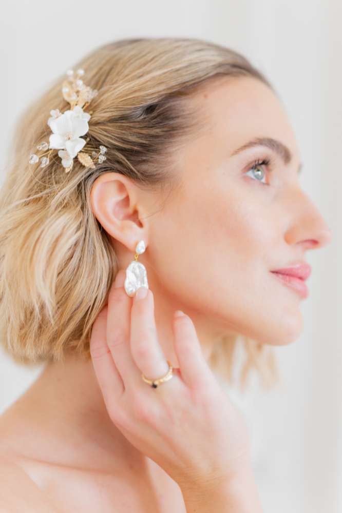 Baroque Pearls: Edle Ohrstecker mit Süßwasserperlen | vergoldet, silber