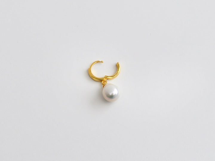 Baroque Pearls: Hoops mit 3D AAA Süßwasserperlen | vergoldet, silber