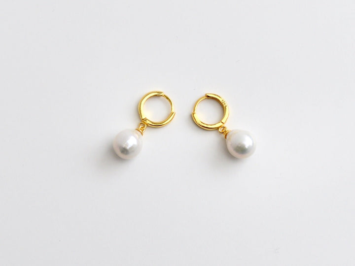 Baroque Pearls: Hoops mit 3D AAA Süßwasserperlen | vergoldet, silber
