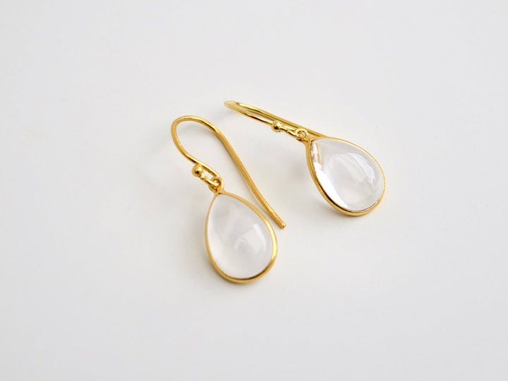 Big Gem Drops: Bergkristall Ohrhänger | vergoldet, rosévergoldet, silber