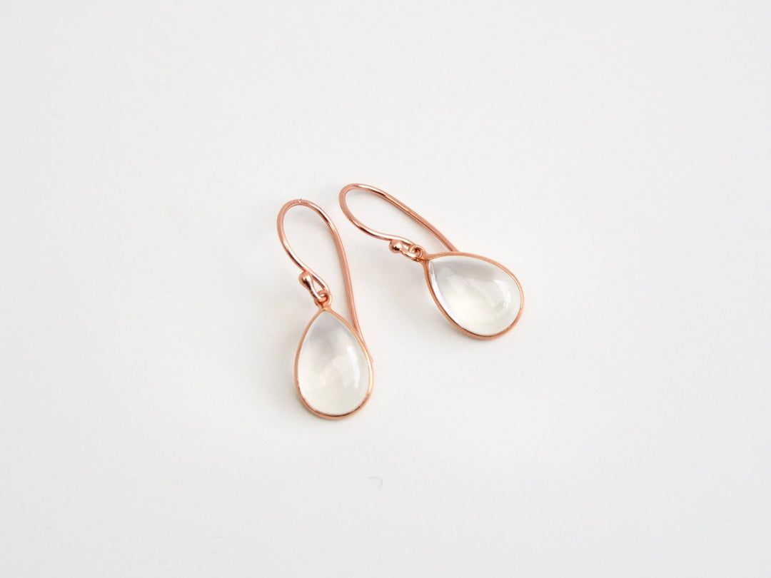 Big Gem Drops: Bergkristall Ohrhänger | vergoldet, rosévergoldet, silber