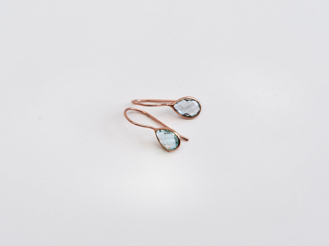 Delicate: Blauer Topas Ohrringe | vergoldet, rosévergoldet, silber