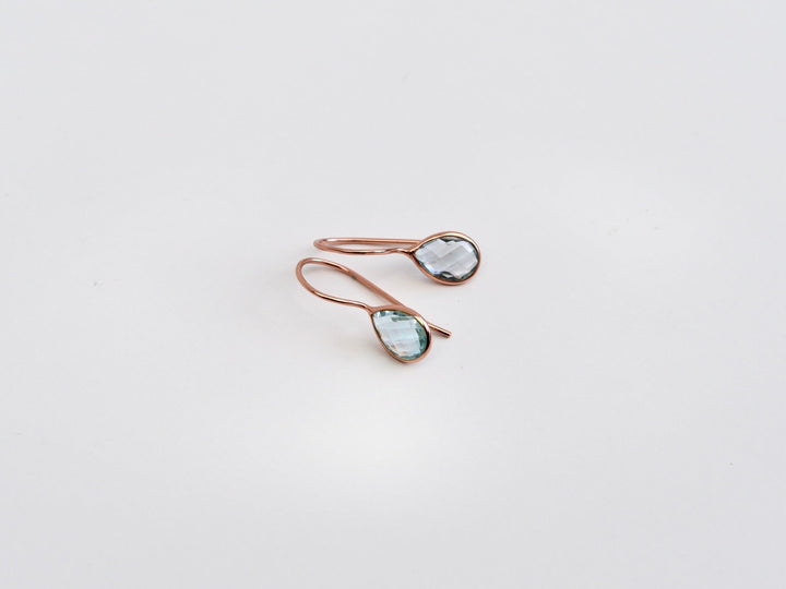 Delicate: Blauer Topas Ohrringe | vergoldet, rosévergoldet, silber