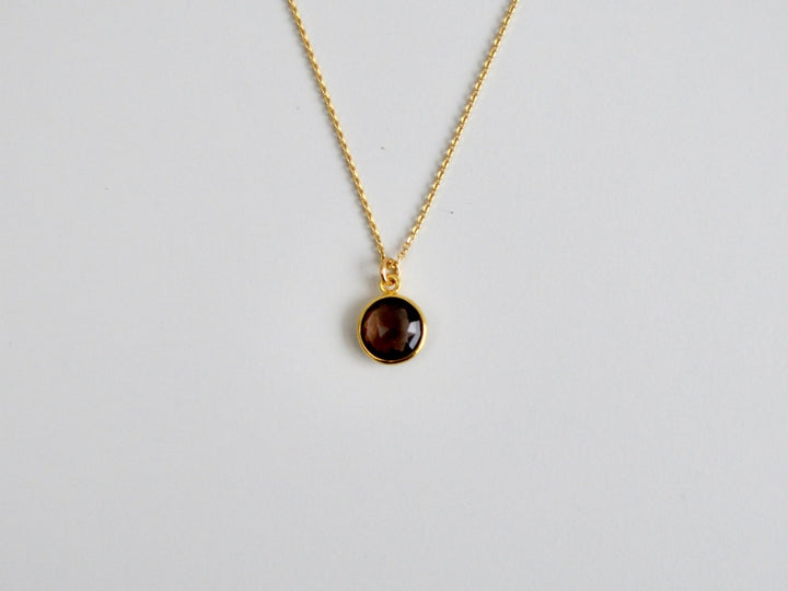Delicate Dots: Rauchquarz Kette 8mm | vergoldet, rosévergoldet, silber