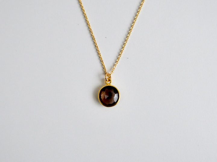 Delicate Dots: Rauchquarz Kette 8mm | vergoldet, rosévergoldet, silber