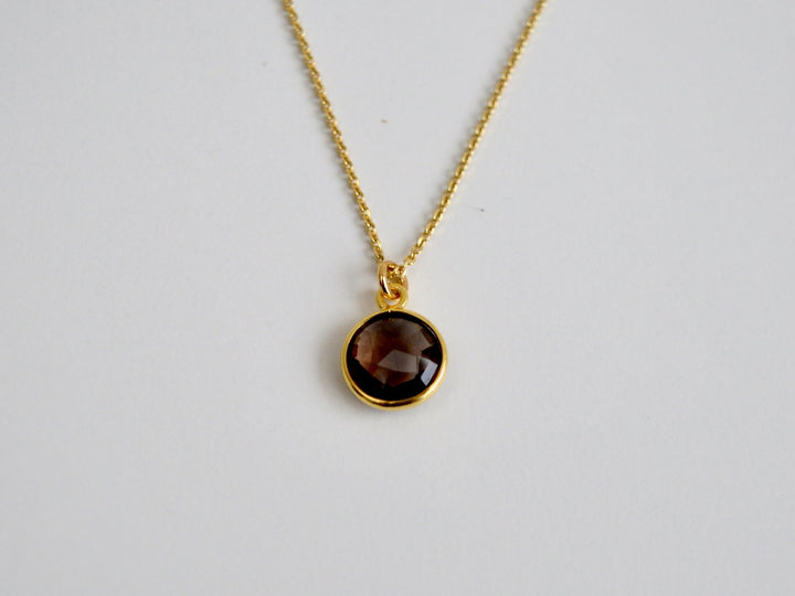 Delicate Dots: Rauchquarz Kette 8mm | vergoldet, rosévergoldet, silber