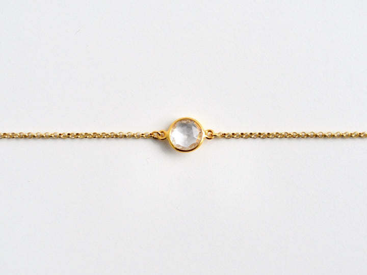 Delicate Dots: Rock Crystal Armband | vergoldet, rosévergoldet, silber