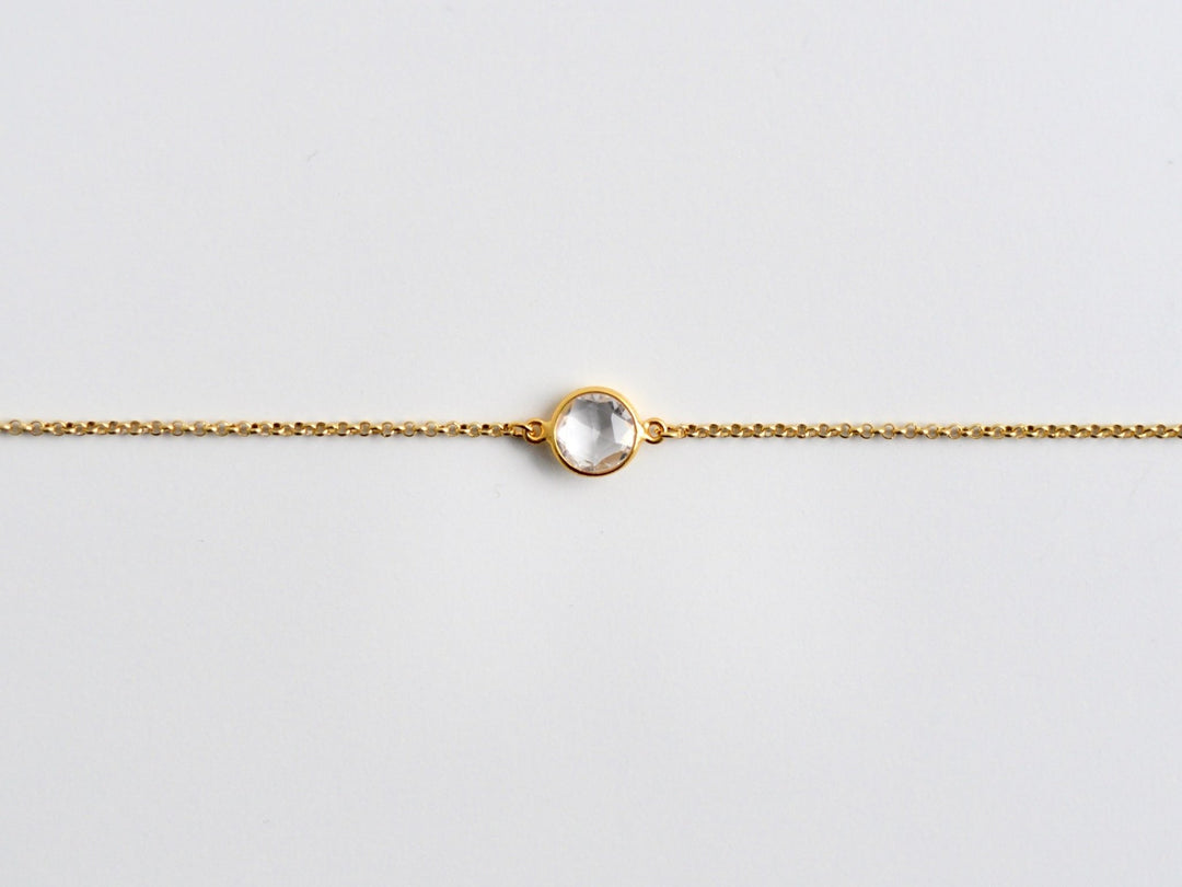 Delicate Dots: Rock Crystal Armband | vergoldet, rosévergoldet, silber