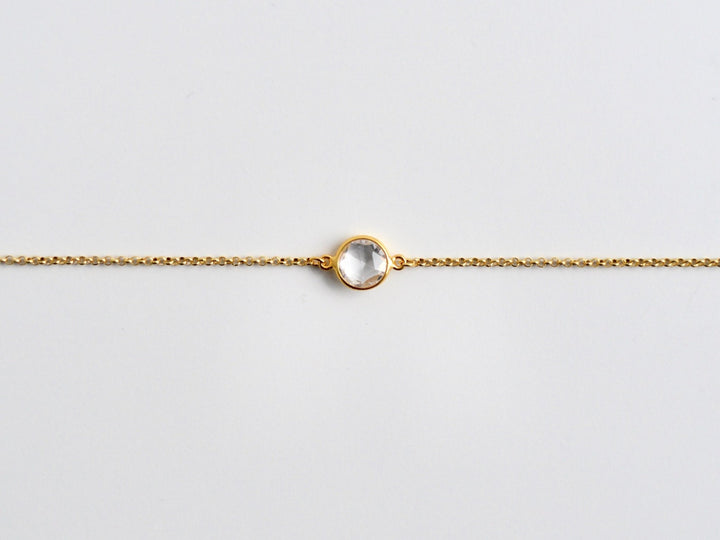 Delicate Dots: Rock Crystal Armband | vergoldet, rosévergoldet, silber