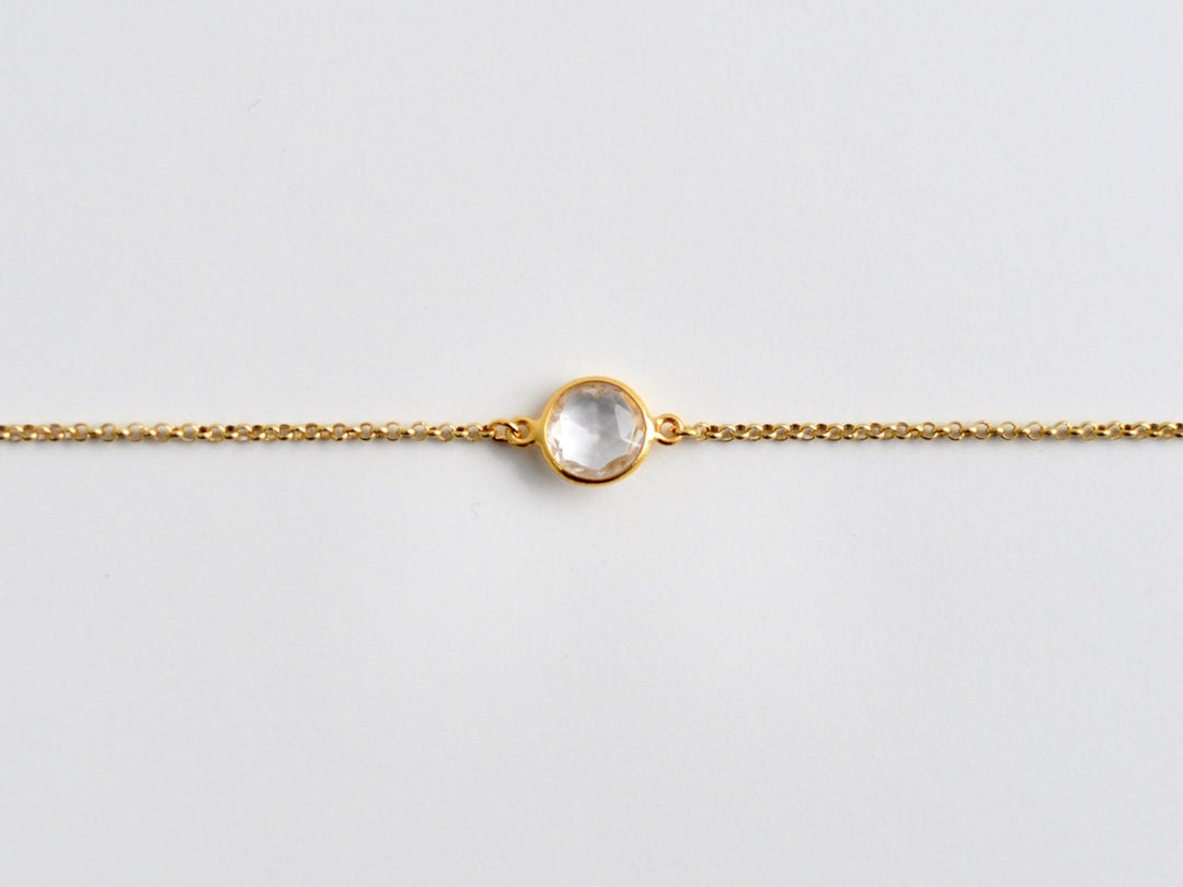Delicate Dots: Rock Crystal Armband | vergoldet, rosévergoldet, silber
