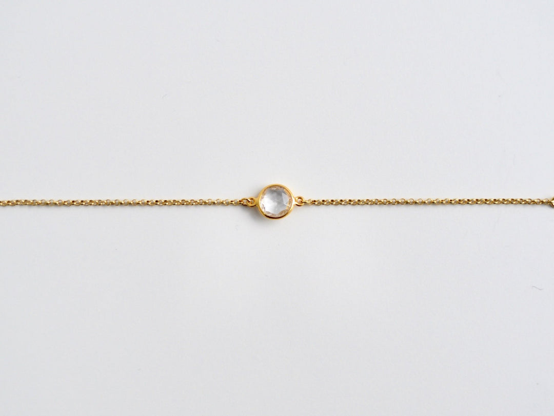 Delicate Dots: Rock Crystal Armband | vergoldet, rosévergoldet, silber