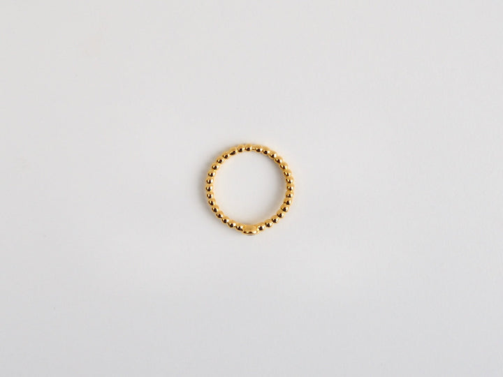 Dotted Collection: Zarter Mondstein Ring | vergoldet, rosévergoldet, silber
