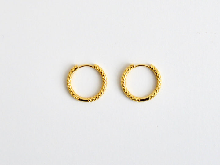 Hoops Collection: Honeycomb Creolen | vergoldet