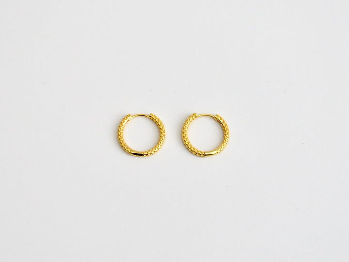 Hoops Collection: Honeycomb Creolen | vergoldet
