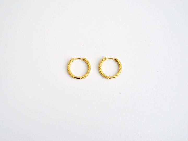 Hoops Collection: Honeycomb Creolen | vergoldet