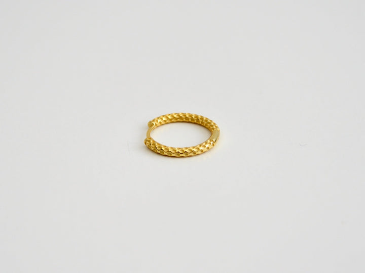 Hoops Collection: Honeycomb Creolen | vergoldet
