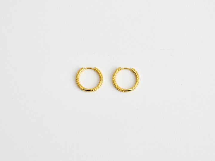 Hoops Collection: Honeycomb Creolen | vergoldet