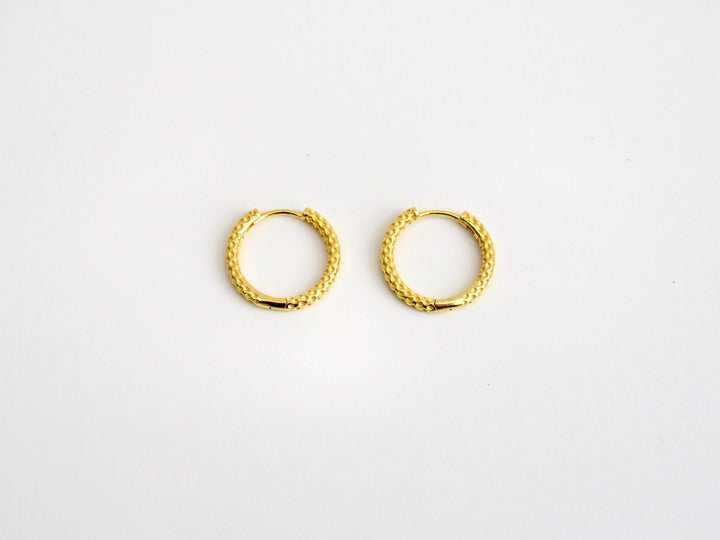 Hoops Collection: Honeycomb Creolen | vergoldet