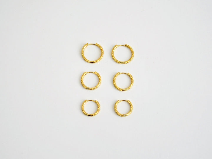 Hoops Collection: Honeycomb Creolen | vergoldet