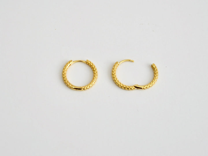 Hoops Collection: Honeycomb Creolen | vergoldet