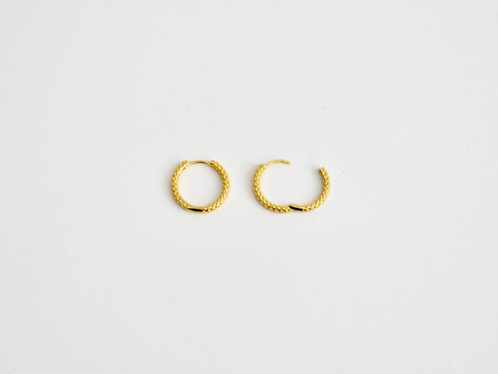 Hoops Collection: Honeycomb Creolen | vergoldet