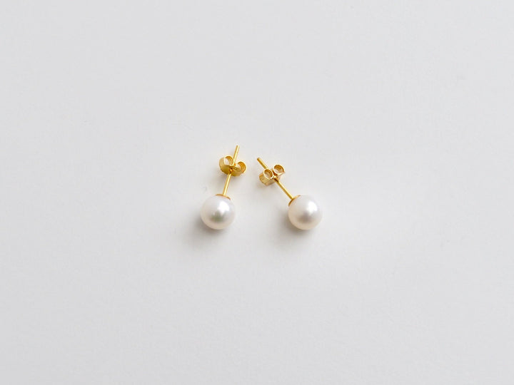 Natural Pearls: Perlen Ohrstecker 4, 5 oder 6mm  | vergoldet, silber