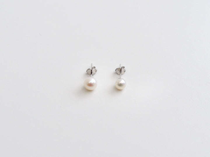 Natural Pearls: Perlen Ohrstecker 4, 5 oder 6mm  | vergoldet, silber