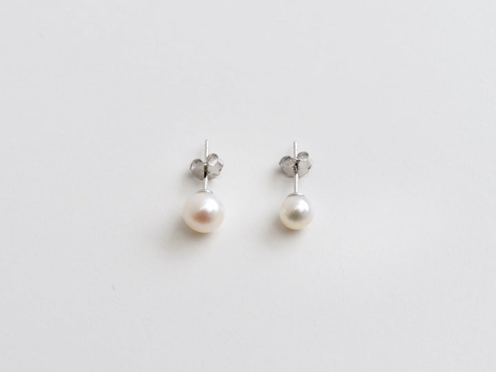 Natural Pearls: Perlen Ohrstecker 4, 5 oder 6mm  | vergoldet, silber
