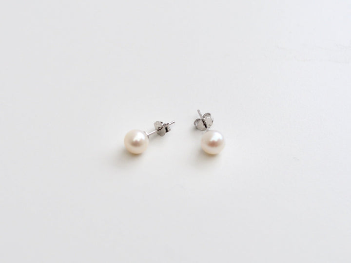 Natural Pearls: Perlen Ohrstecker 4, 5 oder 6mm  | vergoldet, silber