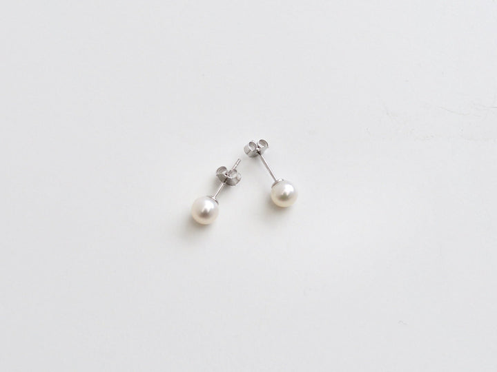 Natural Pearls: Perlen Ohrstecker 4, 5 oder 6mm  | vergoldet, silber