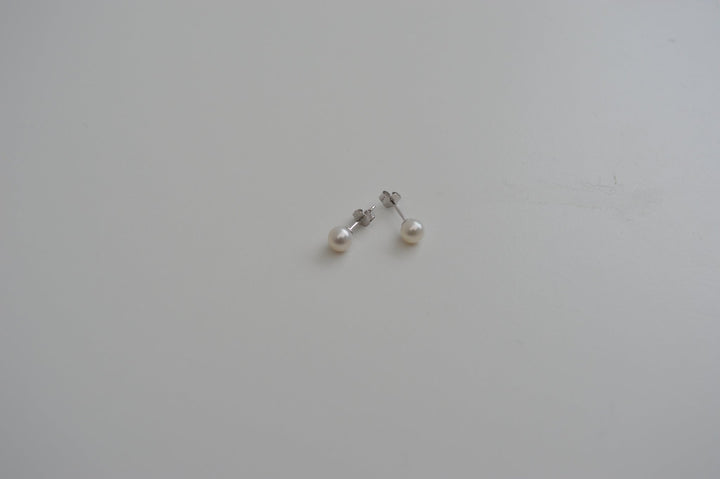 Natural Pearls: Perlen Ohrstecker 4, 5 oder 6mm  | vergoldet, silber