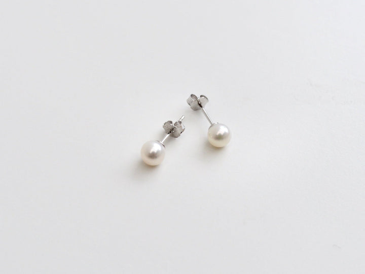 Natural Pearls: Perlen Ohrstecker 4, 5 oder 6mm  | vergoldet, silber