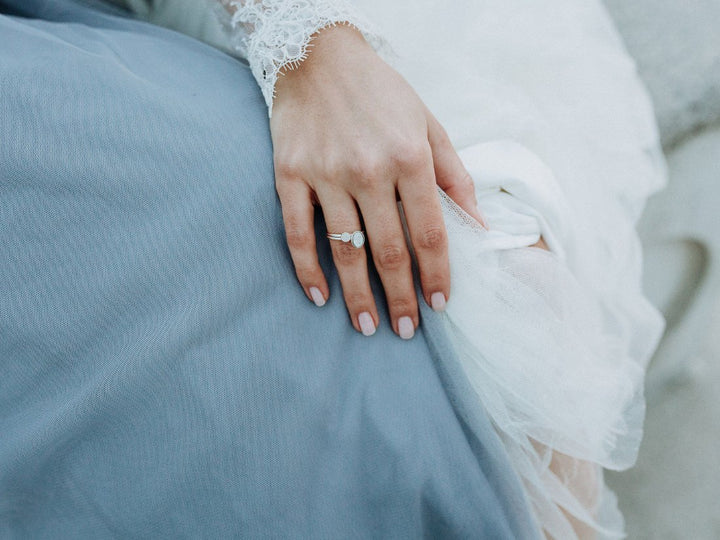 Oval Gems: Mondstein Ring | vergoldet, rosévergoldet, silber