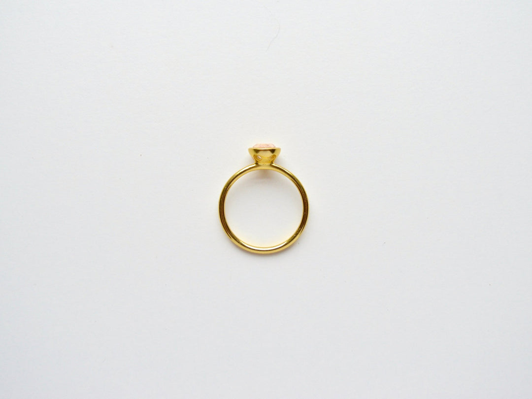 Oval Gems: Rosenquarz Ring | vergoldet, rosévergoldet, silber