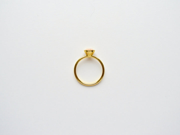 Oval Gems: Rosenquarz Ring | vergoldet, rosévergoldet, silber