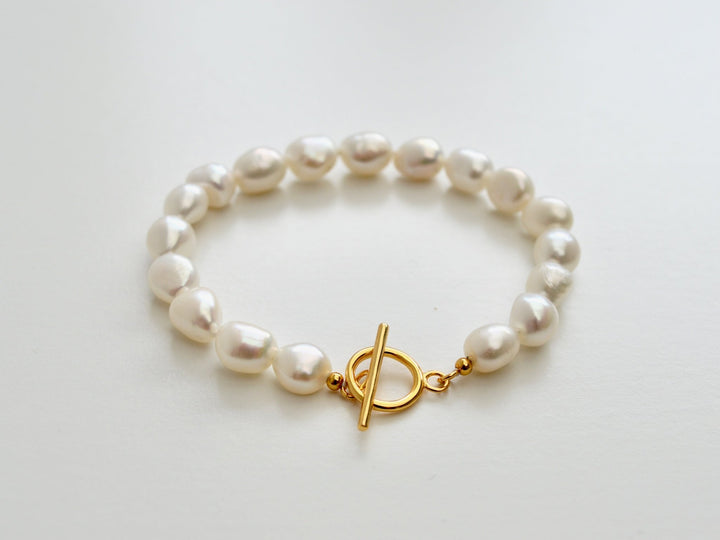 Pearl Collection: Perlenarmband Toggle Bracelet  | vergoldet