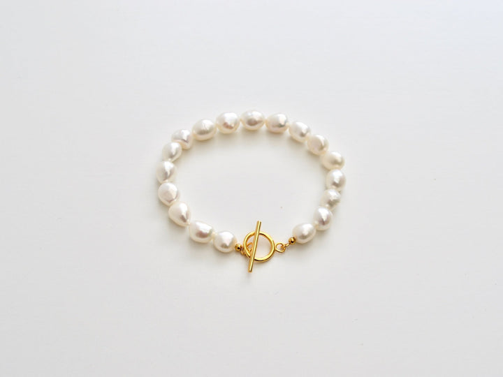 Pearl Collection: Perlenarmband Toggle Bracelet  | vergoldet