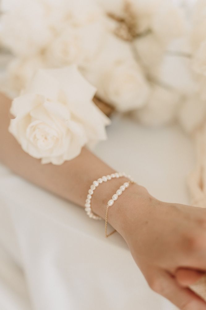 Pearl Collection: Perlenarmband Toggle Bracelet  | vergoldet
