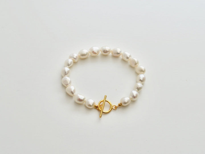 Pearl Collection: Perlenarmband Toggle Bracelet  | vergoldet