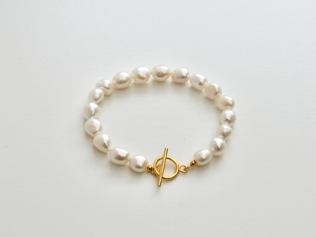 Pearl Collection: Perlenarmband Toggle Bracelet  | vergoldet