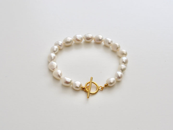 Pearl Collection: Perlenarmband Toggle Bracelet  | vergoldet