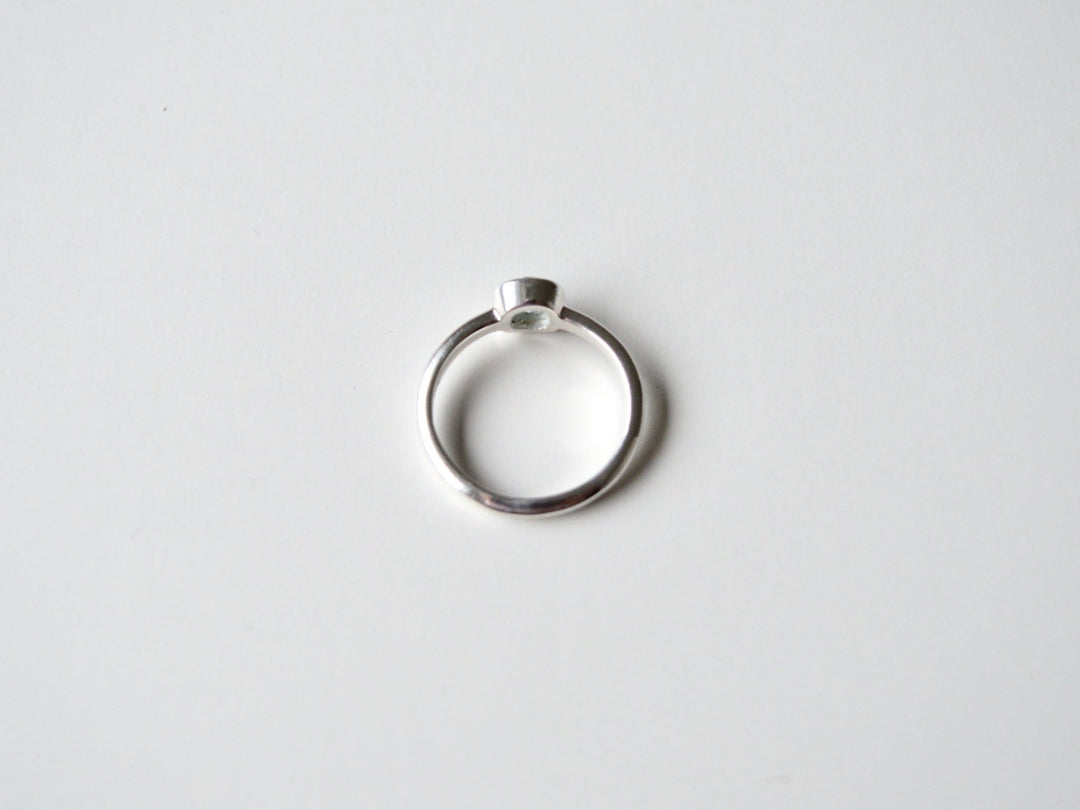 Square Dots: Blauer Topas Ring silber| Gr. 54, 58