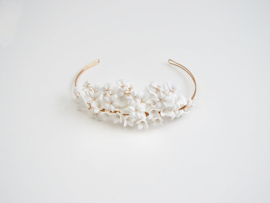 All White: Bridal Crown Cosméa | Farbe gold, silber