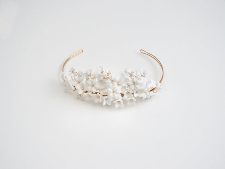 All White: Bridal Crown Cosméa | Farbe gold, silber