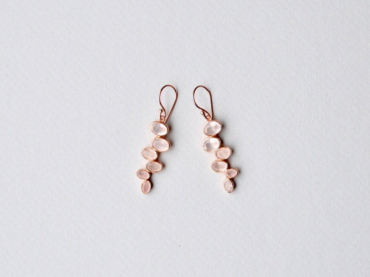 Amber: Rosenquarz Ohrhänger | vergoldet, rosévergoldet, silber - Mia&Martha by Katja Schmalen