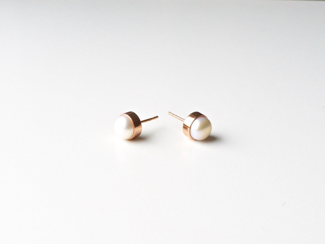 Bold Pearls: Perlen Ohrstecker | vergoldet, rosévergoldet, silber - Mia&Martha by Katja Schmalen