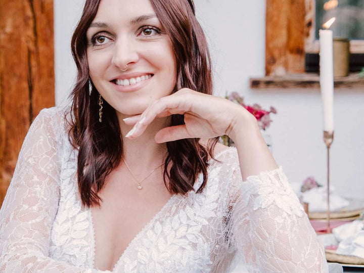 Delicate Dots: Rauchquarz Kette | vergoldet, rosévergoldet, silber