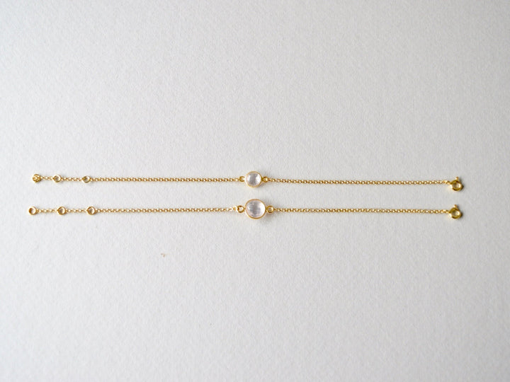 Delicate Dots: Rosenquarz Armband vergoldet | Zwei Größen - Mia&Martha by Katja Schmalen