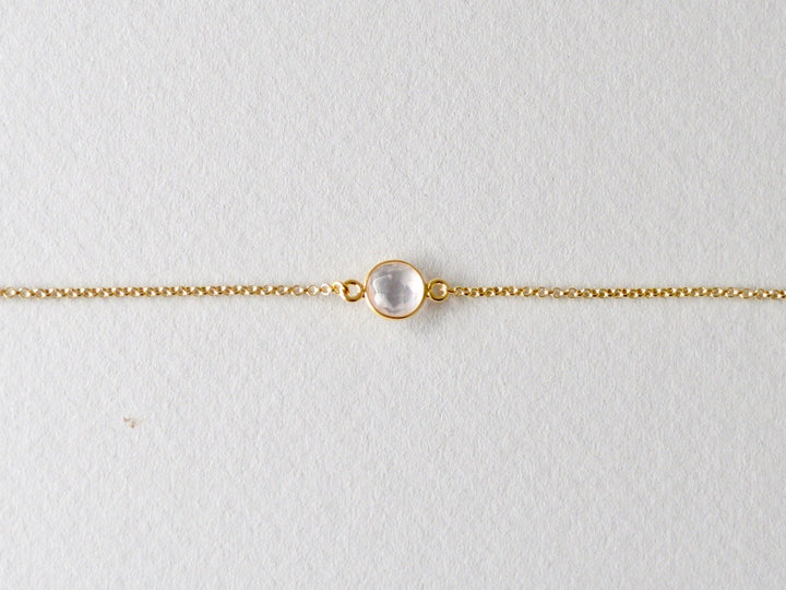 Delicate Dots: Rosenquarz Armband vergoldet | Zwei Größen - Mia&Martha by Katja Schmalen