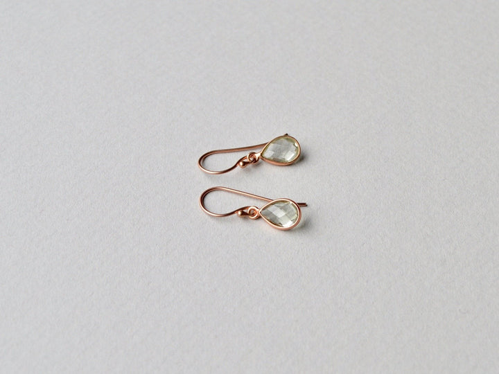 Delicate Drops: Ohrringe Prasiolith | vergoldet, rosévergoldet, silber